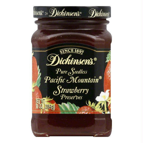 Dickinsons Preserves Strawberry Seedless, 10 OZ (Pack of 6)