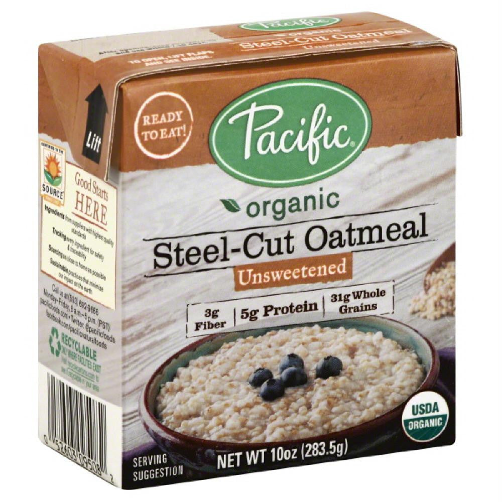 Pacific Unsweetened Steel-Cut Oatmeal, 10 Oz (Pack of 12)