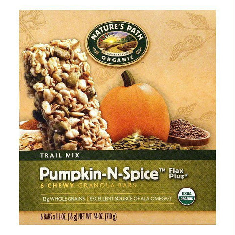 Natures Path Pumpkin-N-Spice Chewy Granola Bars, 6 ea (Pack of 6)