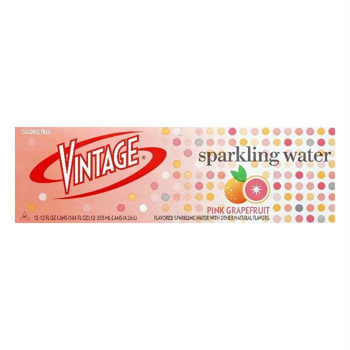 Vintage Pink Grapefruit Sparkling Water, 12 ea (Pack of 2)