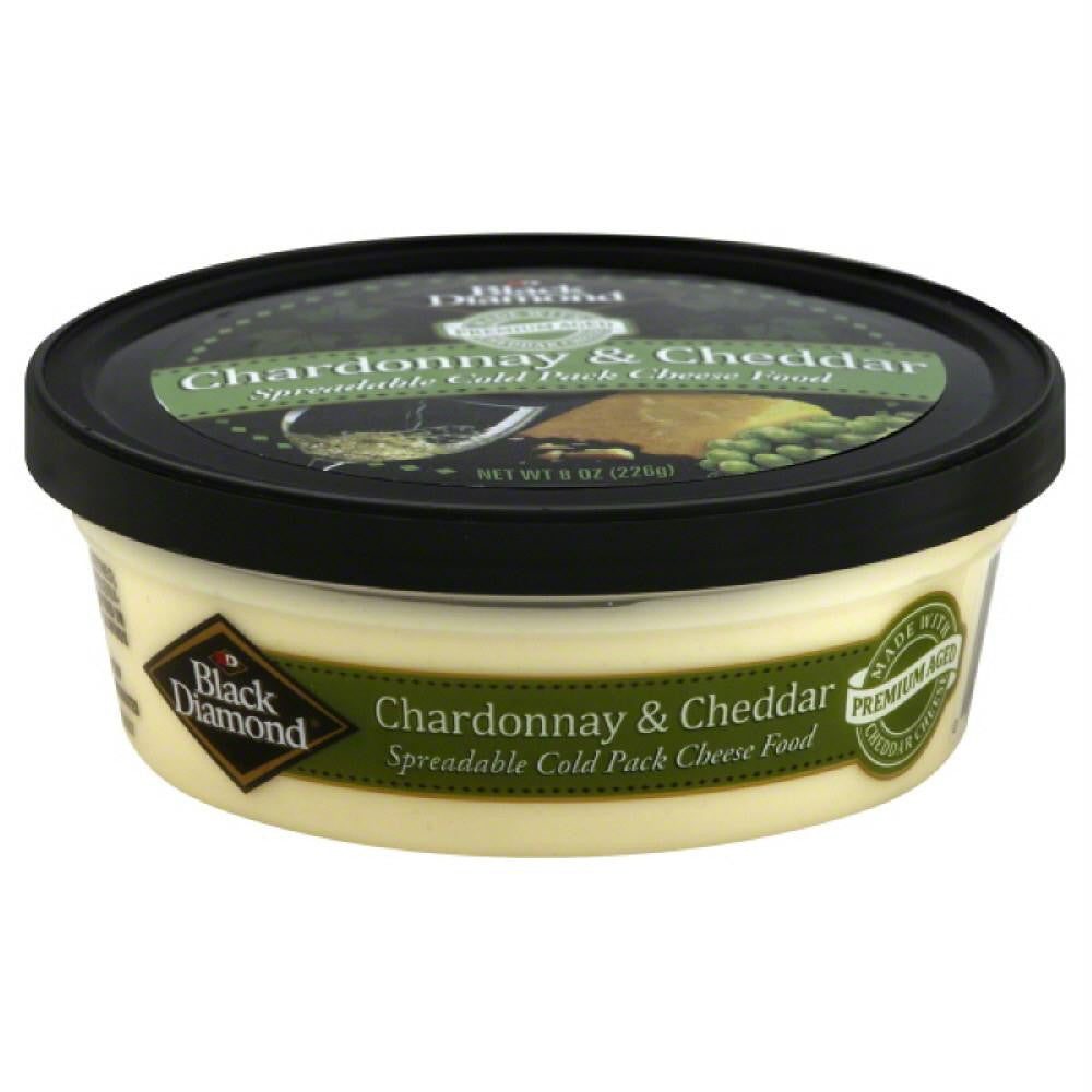 Black Diamond Chardonnay & Cheddar Cheese Food, 8 Oz (Pack of 12)