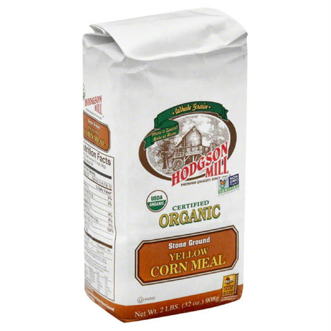 Hodgson Mill Organic Yellow Stone Ground Corn Meal, 32 Oz (Pack of 6)