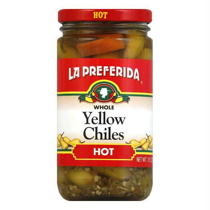 La Preferida Chiles Yellow Whole Hot, 11.5 OZ (Pack of 12)