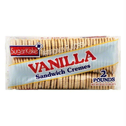 Sugar Kake Vanilla Sandwich Cremes Cookies, 32 OZ (Pack of 12)