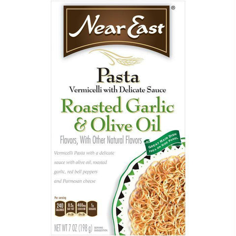 Near East Roasted Garlic & Olive Oil Vermicelli Pasta Mix 7 Oz  (Pack of 12)