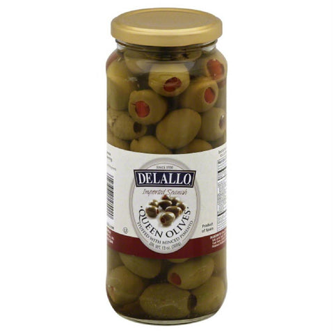 DeLallo Stuffed with Minced Pimento Queen Olives, 14 Oz (Pack of 6)