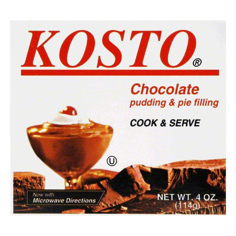 Kosto Chocolate Pudding Mix, 4 OZ (Pack of 6)