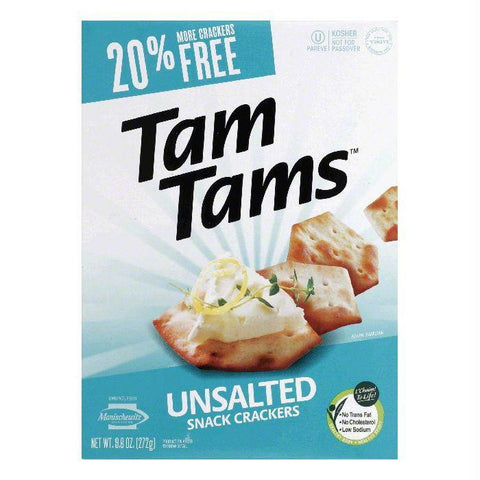 Manischewitz Unsalted Tam Tam Crackers, 9.6 OZ (Pack of 12)