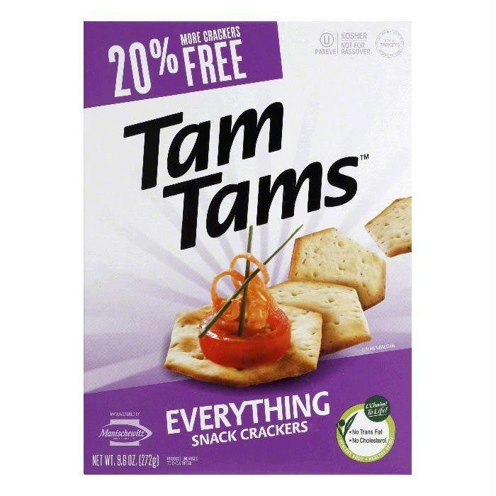 Manischewitz Everything Tam Tam Crackers, 9.6 OZ (Pack of 12)