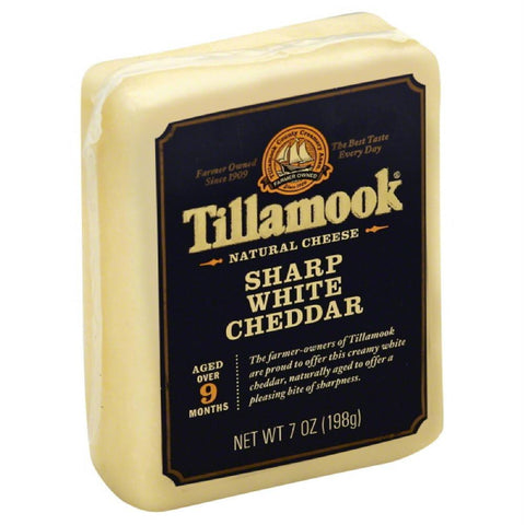 Tillamook Sharp White Cheddar Natural Cheese, 7 Oz (Pack of 12)