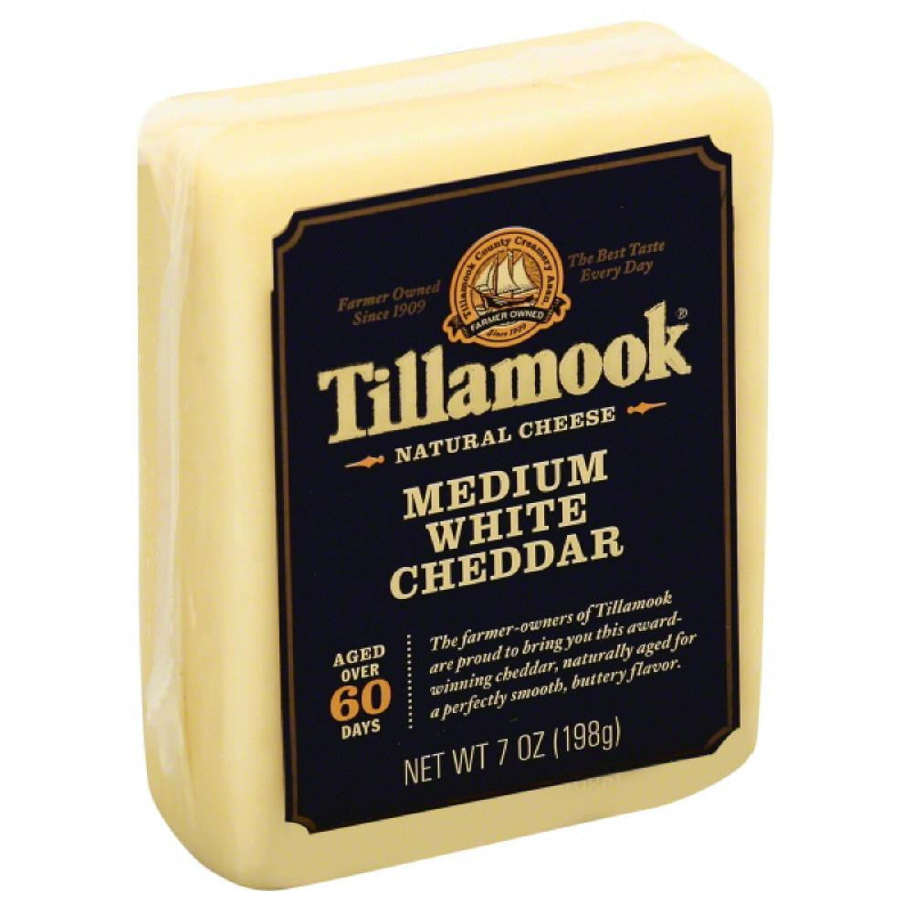 Tillamook Medium White Cheddar Natural Cheese, 7 Oz (Pack of 12)