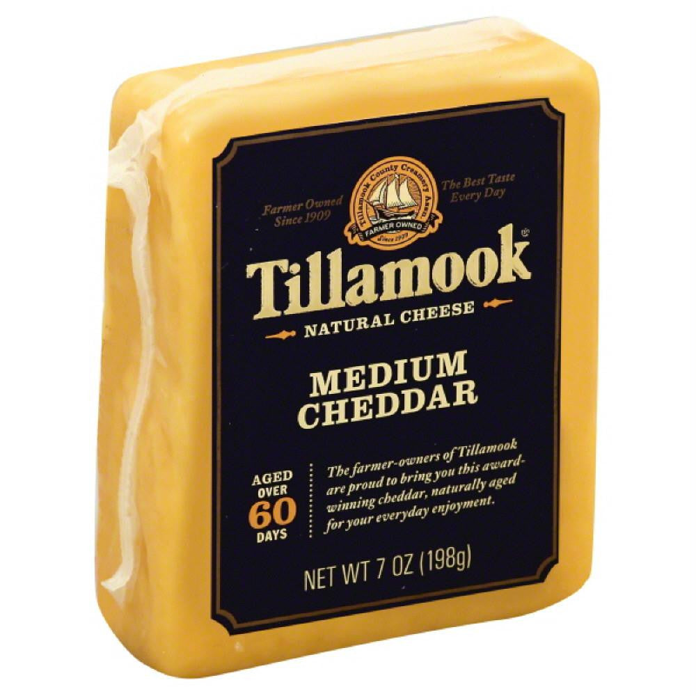 Tillamook Medium Cheddar Natural Cheese, 7 Oz (Pack of 12)