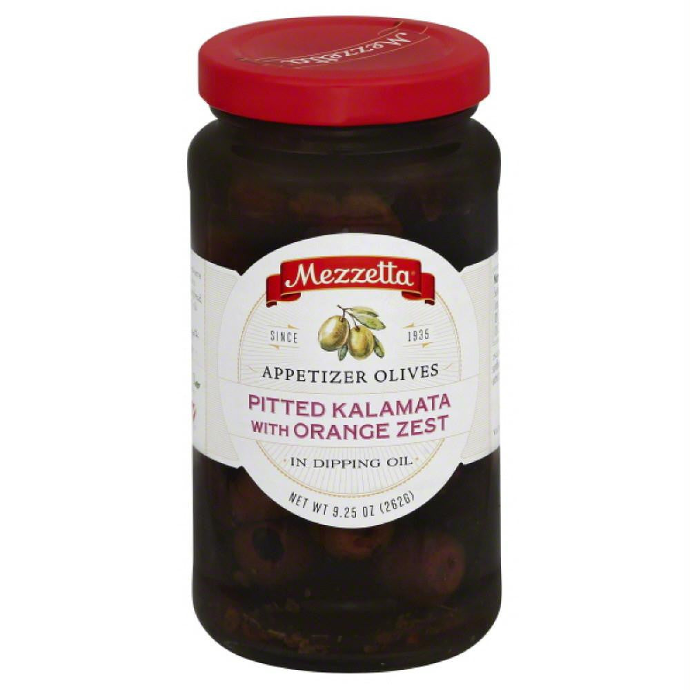 Mezzetta Appetizer Pitted Kalamata with Orange Zest Olives in Dipping Oil, 9.25 Oz (Pack of 6)