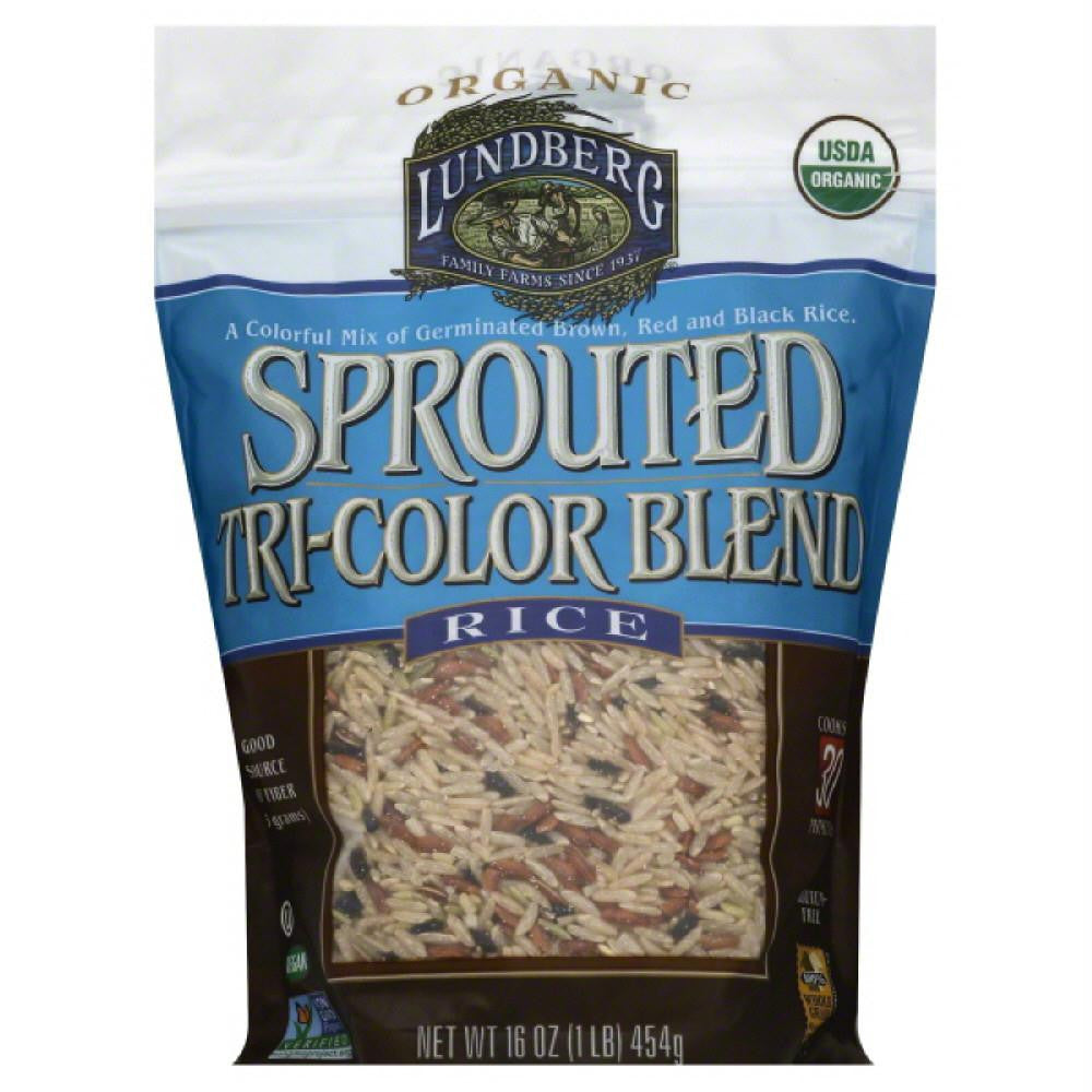 Lundberg Sprouted Tri-Color Blend Rice, 16 Oz (Pack of 6)