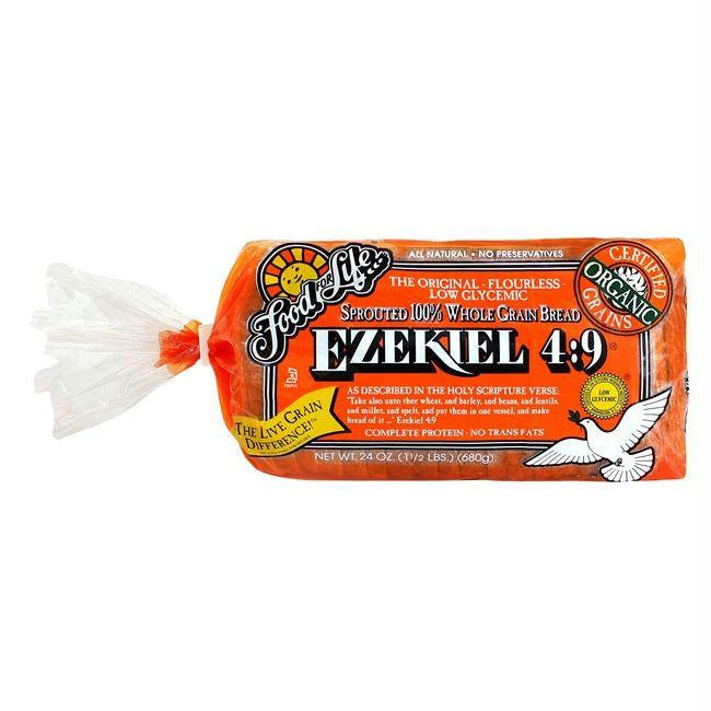 Food For Life Organic Ezekiel 4:9 Sprouted Whole Grain Bread, 24 Oz (Pack of 6)