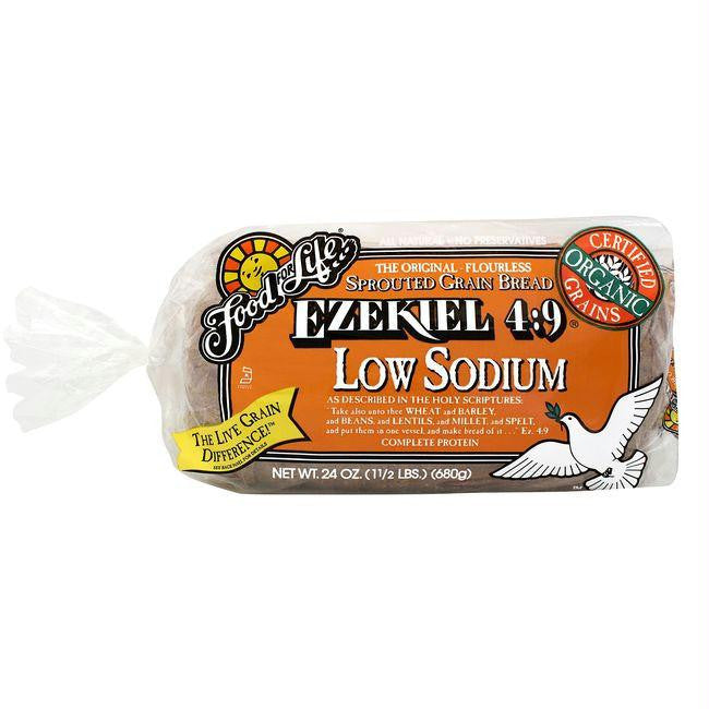 Food For Life Organic Ezekiel 4:9 Low Sodium Sprouted Whole Grain Bread, 24 Oz (Pack of 6)