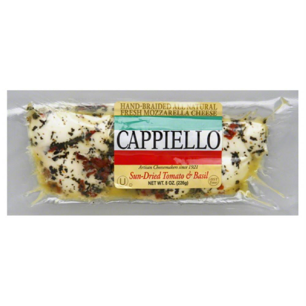 Cappiello Sun-Dried Tomato & Basil Mozzarella Cheese, 8 Oz (Pack of 6)