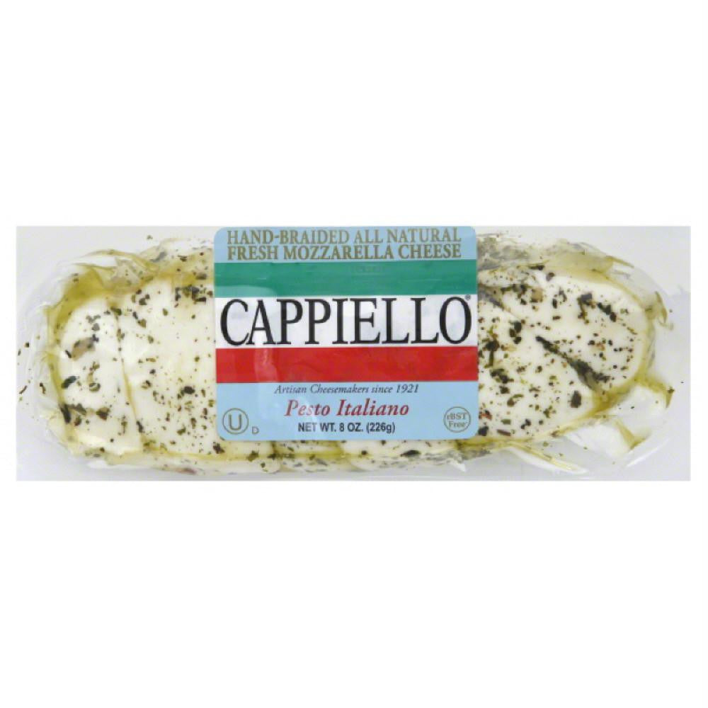 Cappiello Pesto Italiano Mozzarella Cheese, 8 Oz (Pack of 6)