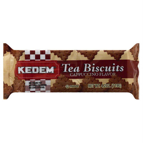 Kedem Cappuccino Flavor Tea Biscuits, 4.2 Oz (Pack of 24)