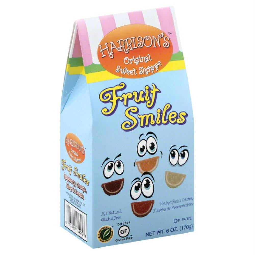 Harrisons Lime & Lemon Orange Raspberry Fruit Smiles, 6 Oz (Pack of 12)