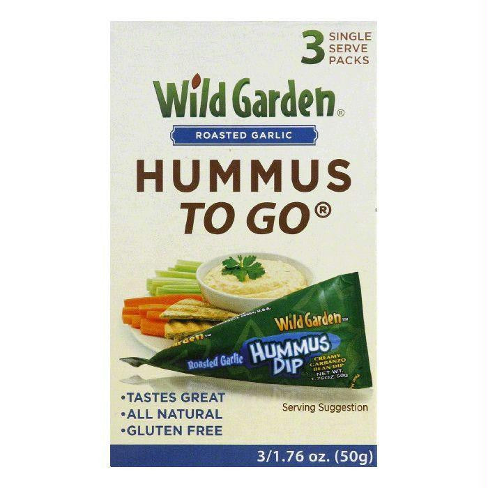 Wild Garden To Go Single Serve Packs Roasted Garlic Hummus Dip, 3 PC (Pack of 9)