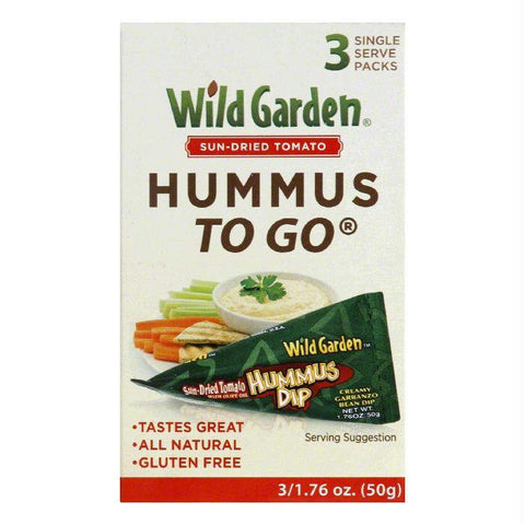 Wild Garden To Go Single Serve Packs Sun-Dried Tomato Hummus Dip, 3 PC (Pack of 9)