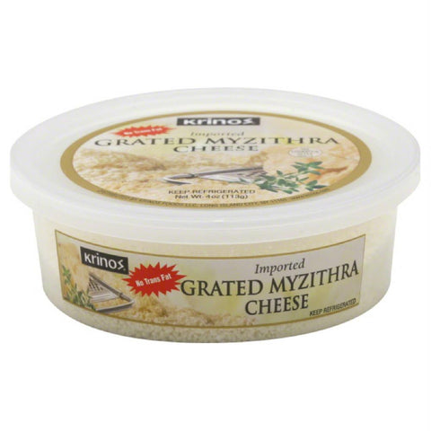 Krinos Myzithra Grated Cheese, 4 Oz (Pack of 12)