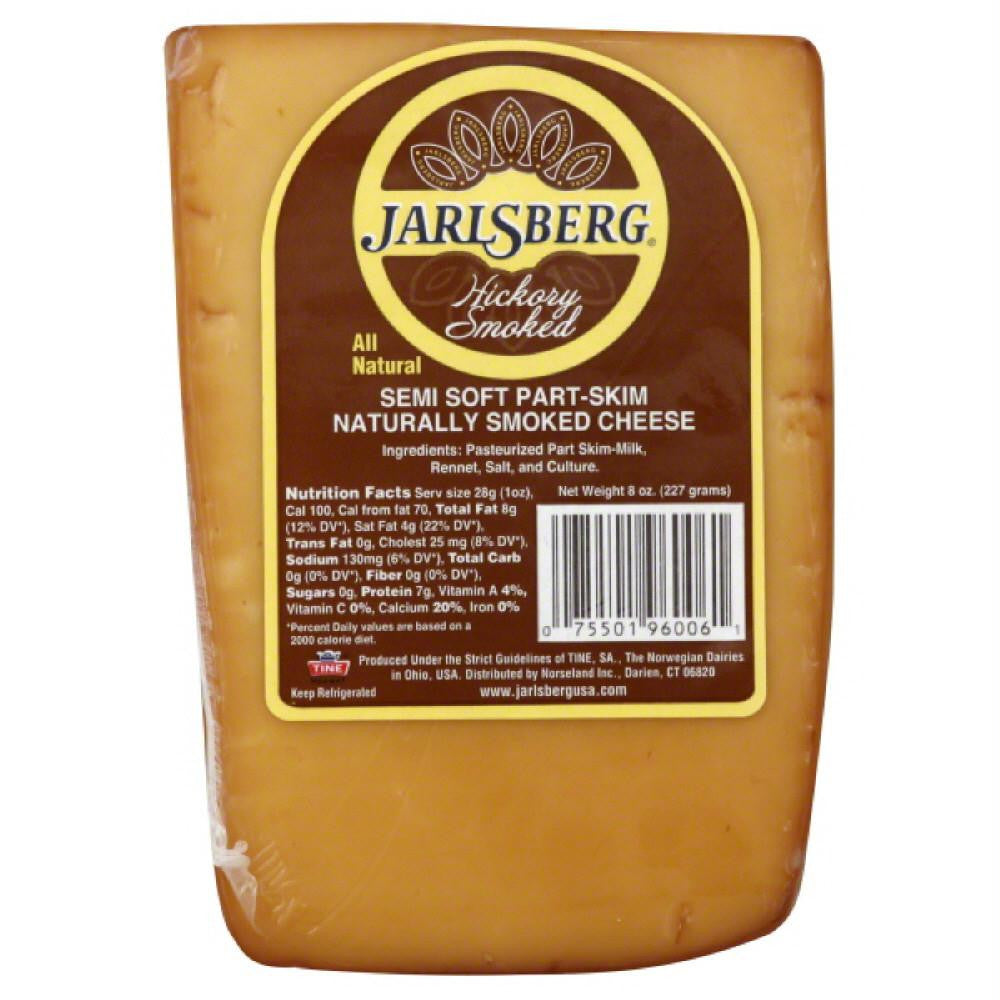 Jarlsberg Hickory Smoked Semi Soft Part-Skim Smoked Cheese, 8 Oz (Pack of 12)