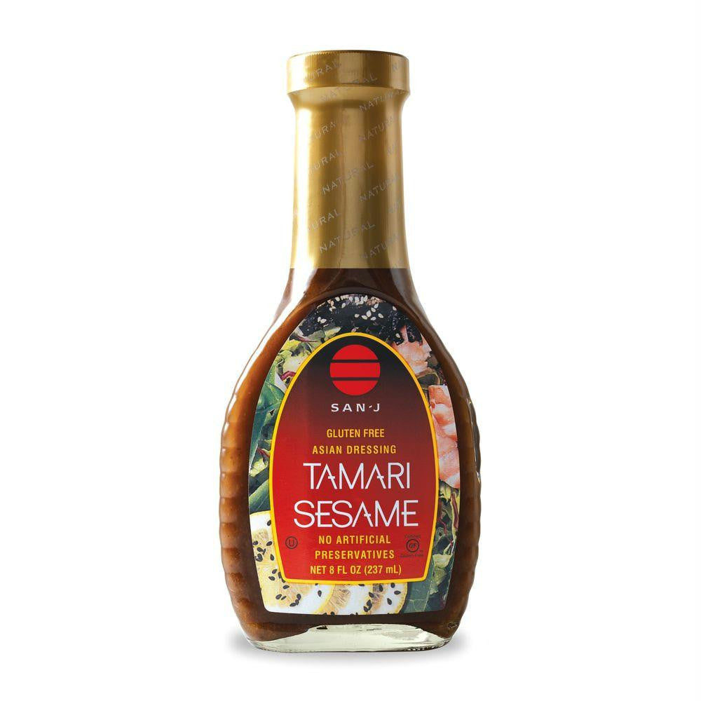 San J Salad Dressing Tamari Sesame, 8 OZ (Pack of 6)