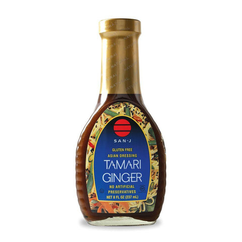 San J Tamari Ginger Asian Dressing, 8 OZ (Pack of 6)