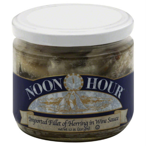 Noon Hour Imported Fillet of Herring in Wine Sauce, 12 Oz (Pack of 12)