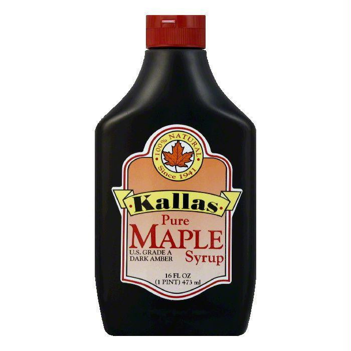 Kallas Syrup Pure Maple Squeeze, 16 OZ (Pack of 12)