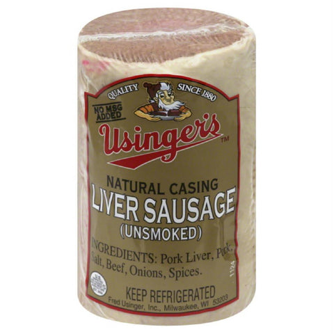 Usingers Unsmoked Natural Casing Liver Sausage, 7 Lb