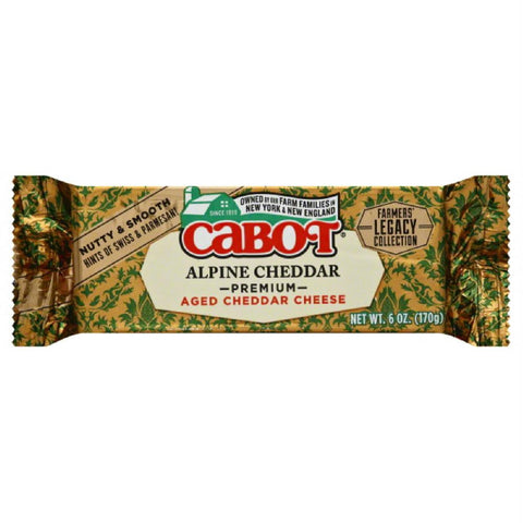 Cabot Alpine Cheddar Aged Cheese, 6 Oz (Pack of 12)