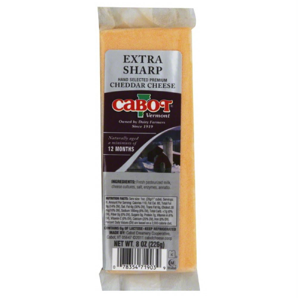 Cabot Extra Sharp Cheddar Cheese, 8 Oz (Pack of 12)