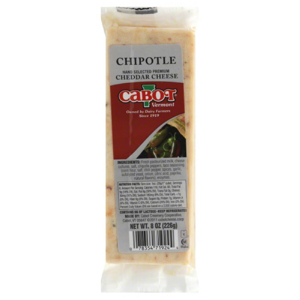 Cabot Chipotle Cheddar Cheese, 8 Oz (Pack of 12)