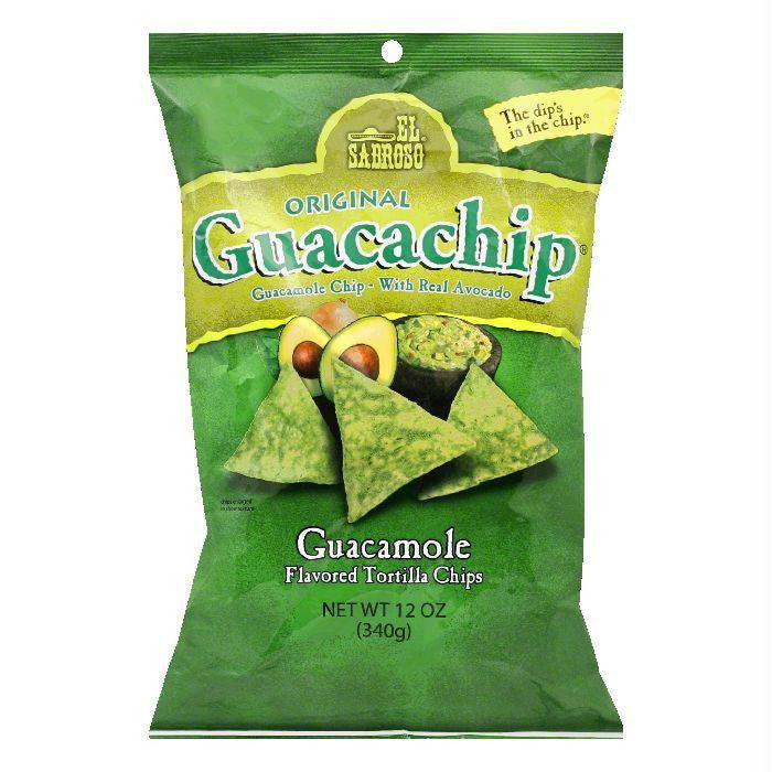 El Sabroso Guacachip Tortilla Chips, 12 OZ (Pack of 12)