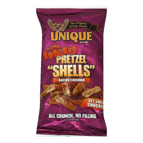 Unique Bacon Cheddar Pretzel Shells, 9 OZ (Pack of 12)