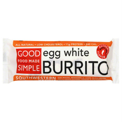 Good Food Made Simple Mildly Spicy Southwestern Veggie Egg White Burrito, 5 Oz (Pack of 12)