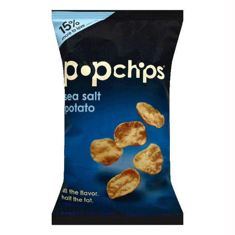 Popchips Sea Salt Potato Popped Chip Snack, 3.5 OZ (Pack of 12)