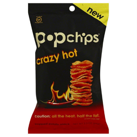 Popchips Crazy Hot Popped Potato Snack, 3.5 Oz (Pack of 12)