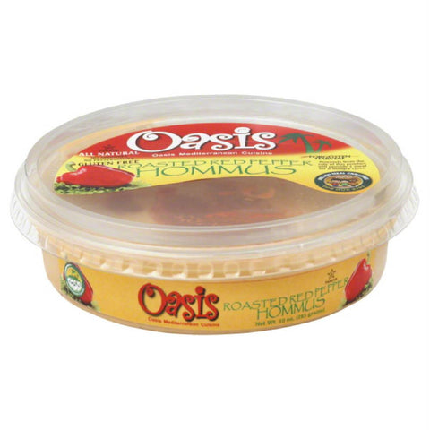 Oasis Roasted Red Pepper Hommus, 10 Oz (Pack of 12)