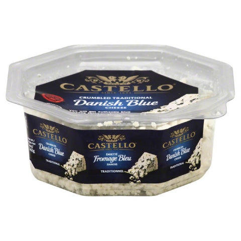 Castello Danish Blue Traditional Crumbled Cheese, 5 Oz (Pack of 6)