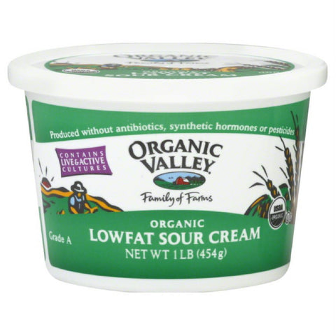 Organic Valley Organic Lowfat Sour Cream, 16 Oz (Pack of 6)