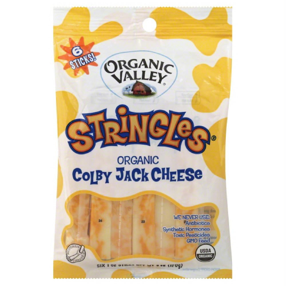 Organic Valley Organic Colby Jack Cheese Sticks, 6 Oz (Pack of 12)