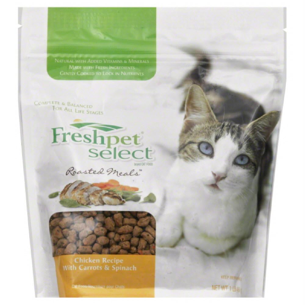 Freshpet Chicken Recipe with Carrots & Spinach Roasted Meals Cat Food, 16 Oz (Pack of 6)