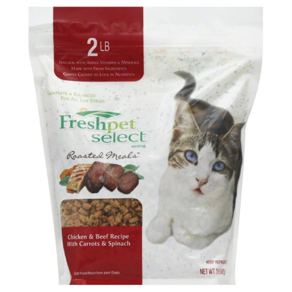 Freshpet Chicken & Beef Recipe with Carrots & Spinach Cat Food, 2 Lb (Pack of 4)