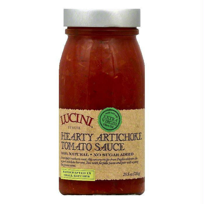 Lucini Hearty Artichoke Tomato Sauce, 25.5 OZ (Pack of 6)