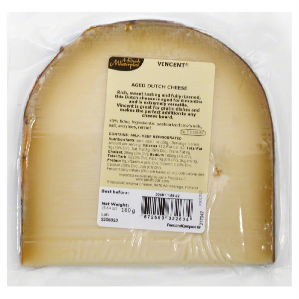 A Dutch Masterpiece Vincent Aged Dutch Cheese, 5.64 Oz (Pack of 15)