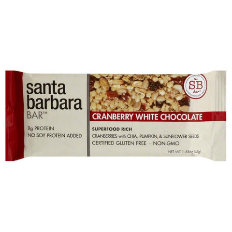 Santa Barbara Bar Cranberry White Chocolate Nutrition Bar, 1.58 Oz (Pack of 12)